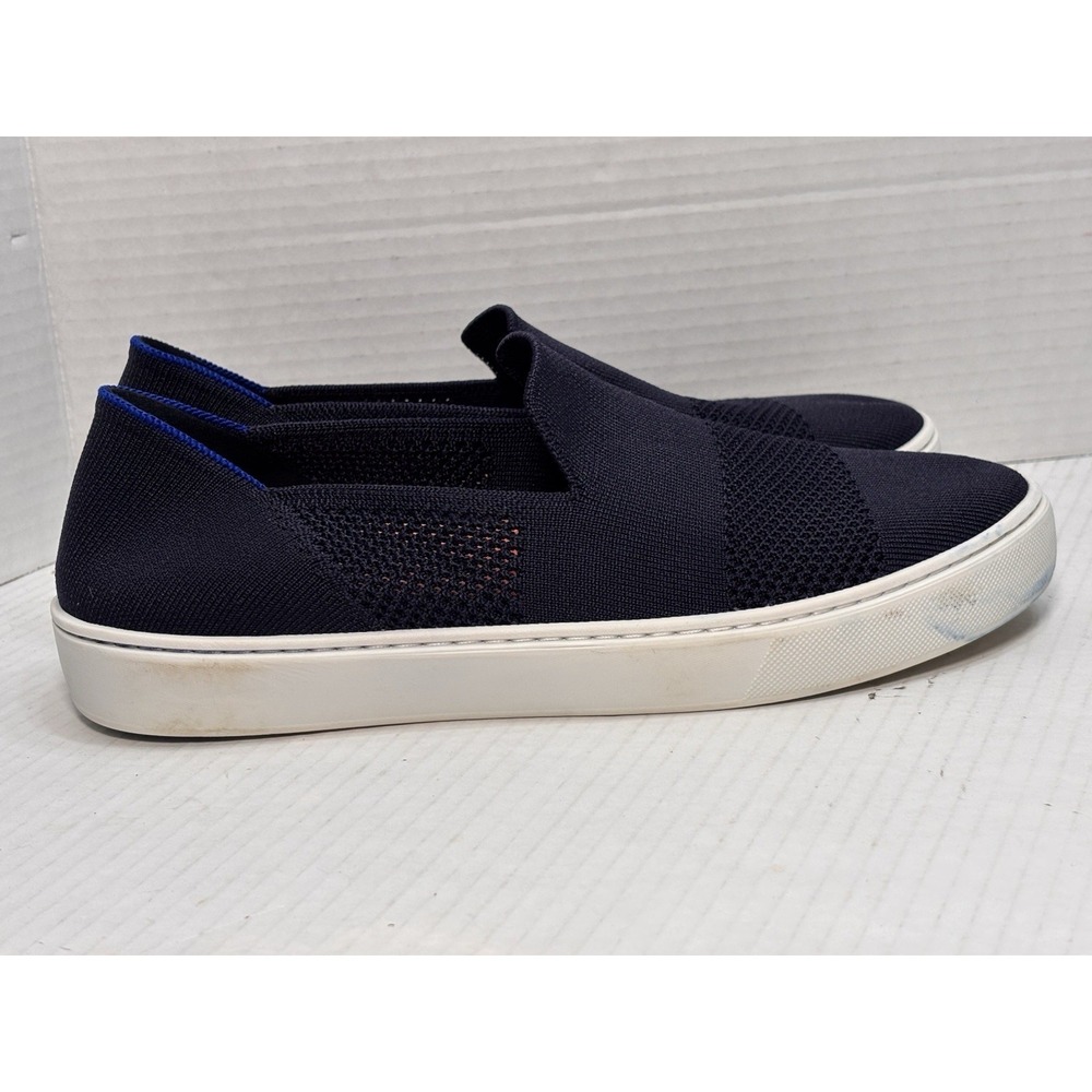 Rothy's The Original Slip On Sneakers Womens 9.5 Navy Knit Washable Comfort